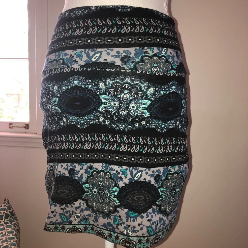 Printed mini skirt